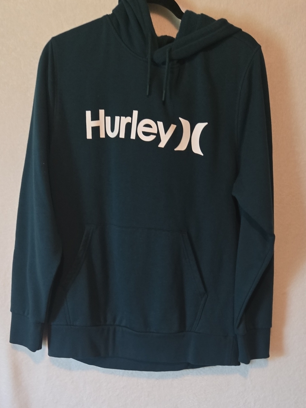 Hurley Men's Teal Green Logo Pullover Hoodie